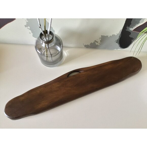 Vintage Hand-Carved Wooden African Mancala Game Board Carved Pits Natural Patina - Picture 10 of 12